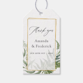 水彩幾何学ユーカリ結婚ス ギフトタグ
