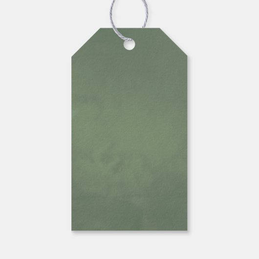 水彩幾何学ユーカリ結婚ス ギフトタグ (裏面)