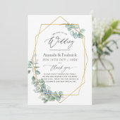 水彩幾何学ユーカリ結婚ス プログラム (スタンド正面)