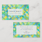 水彩幾何学円パターンテンプレート 名刺 (正面/裏面)