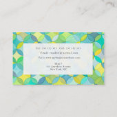 水彩幾何学円パターンテンプレート 名刺 (裏面)