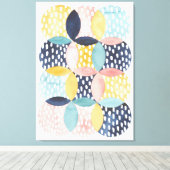 水彩幾何学円 キャンバスプリント (インサイチュ (ウッドフロア))