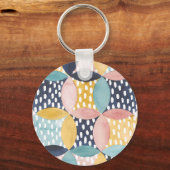 水彩幾何学円 キーホルダー (正面)