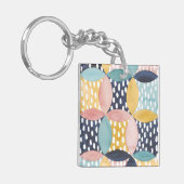 水彩幾何学円 キーホルダー (正面左)