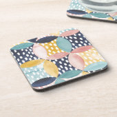 水彩幾何学円 コースター (左側)