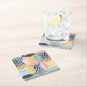 水彩幾何学円 スクエアペーパーコースター (インサイチュ)