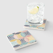 水彩幾何学円 ストーンコースター (横)