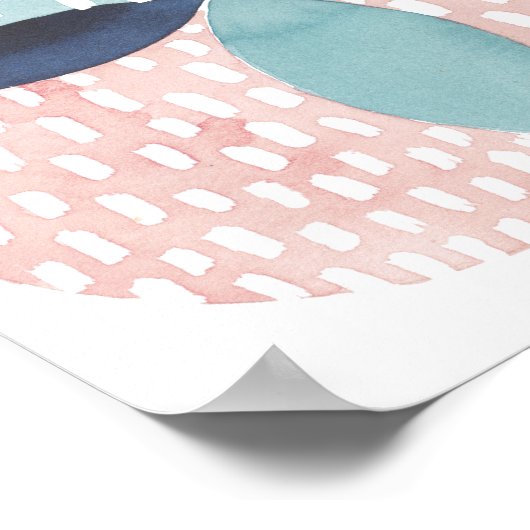 水彩幾何学円 ポスター (角)