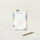 水彩幾何学円 ポストイット (デスク上)