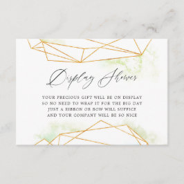 水彩幾何学模様ブライダルシャワー表示シャワー エンクロージャーカード