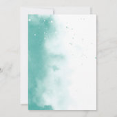 水彩幾何学模様赤面ピンク結婚フローラ 招待状 (裏面)