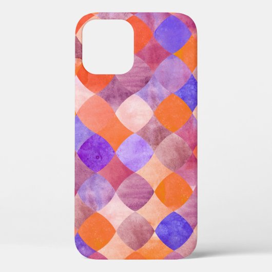 水彩幾何学模様、アラブはかりで測魚。 Case-Mate iPhoneケース (裏面)