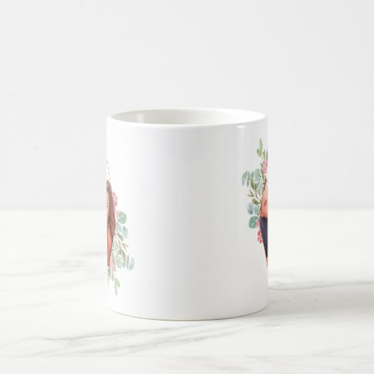 水彩幾何学的クリスマスフォト コーヒーマグカップ (中央)