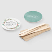 水彩幾何学的ユーカリ結婚ス ハンドファン (組立なし)