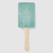 水彩幾何学的ユーカリ結婚ス ハンドファン (裏面)