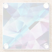 水彩幾何学的抽象芸術背景 ガラスコースター (裏面)