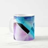 水彩幾何学的抽象芸術背景 コーヒーマグカップ (正面左)