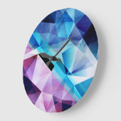 水彩幾何学的抽象芸術背景 ラージ壁時計 (傾斜)