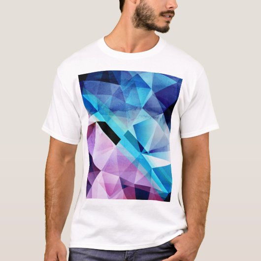 水彩幾何学的抽象芸術背景 Tシャツ (正面)