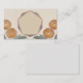 水彩幾何学的牡丹カード 名刺 (正面/裏面)