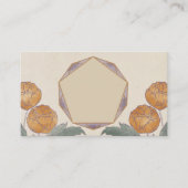 水彩幾何学的牡丹カード 名刺 (正面)