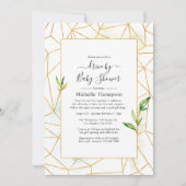 水彩幾何学結晶のシャワー駆動 招待状 (正面)