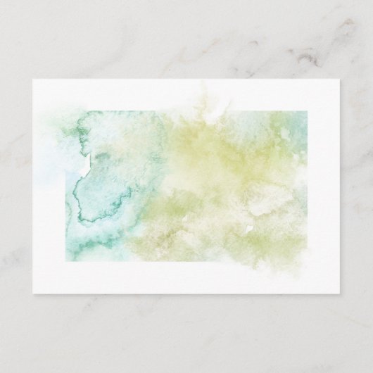 水彩幾何学結晶ウェディングレセプション エンクロージャーカード (裏面)