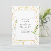 水彩幾何学結晶ブリデスメイド昼食会 招待状 (スタンド正面)