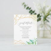 水彩幾何学結晶結婚のゲスト詳細 エンクロージャーカード (スタンド正面)