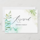 水彩幾何学結晶結婚の予約語 招待状 (裏面)