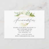 水彩幾何学結晶結婚の宿泊施設 エンクロージャーカード (正面)