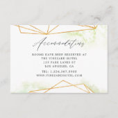 水彩幾何学結晶結婚の宿泊施設 エンクロージャーカード (正面)