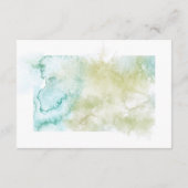 水彩幾何学結晶結婚の宿泊施設 エンクロージャーカード (裏面)