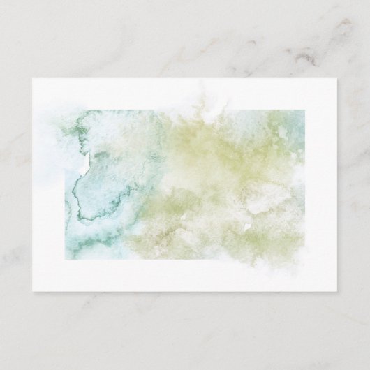 水彩幾何学結晶結婚の宿泊施設 エンクロージャーカード (裏面)