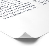 水彩幾何学結晶結婚の座席 ポスター (角)