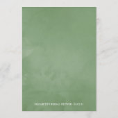 水彩幾何学結晶緑化ブライダル アドバイスカード (裏面)