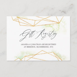 水彩幾何学 ウェディング ギフト レジストリー エンクロージャーカード