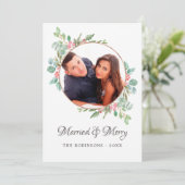 水彩幾何学 ユーカリ 結婚して楽しく シーズンカード (スタンド正面)