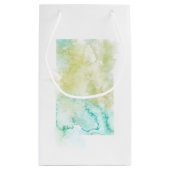 水彩幾何結晶結婚の スモールペーパーバッグ (裏面)