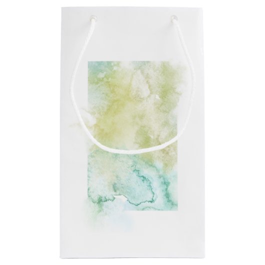 水彩幾何結晶結婚の スモールペーパーバッグ (裏面)