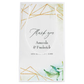 水彩幾何結晶結婚の スモールペーパーバッグ (正面)