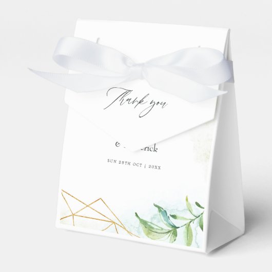 水彩幾何結晶結婚の フェイバーボックス (正面サイド)