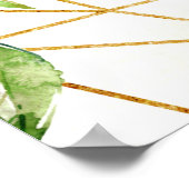 水彩幾何結晶結婚の ポスター (角)