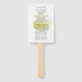 水彩幾何結晶結婚式 プログラム ハンドファン (裏面)