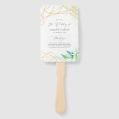 水彩幾何結晶結婚式 プログラム ハンドファン (正面)