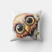 水彩広目鳥 クッション (裏面)