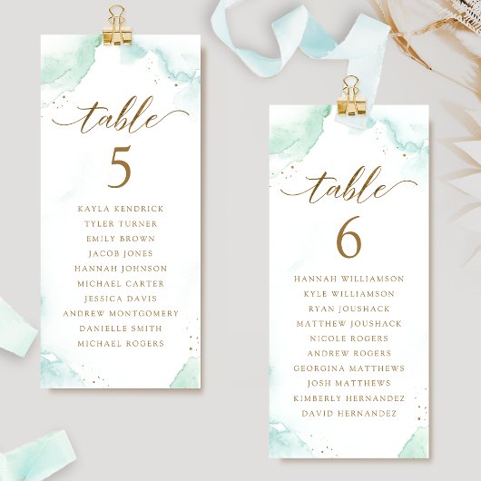 水彩座席計画カード(ゲスト名あり)