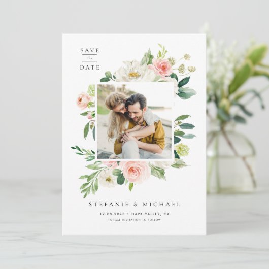 水彩庭かわいらし花写真 セーブザデート (スタンド正面)