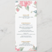 水彩庭園の結婚式結婚のディナーメニュー メニュー (正面)