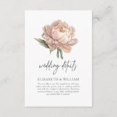 水彩庭園の結婚式詳細 エンクロージャーカード (正面)